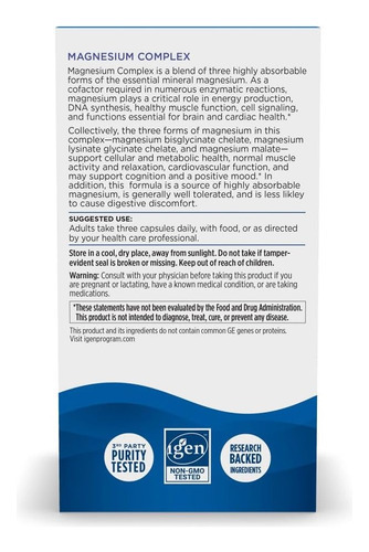 Complexo De Magnésio Nordic Naturals - 90 Cápsulas - 225 Mg - Imagem 3