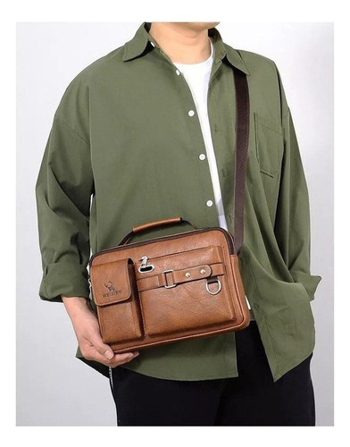 Bolsa Executiva Masculina Em Couro Pu 2023 - Imagem 10