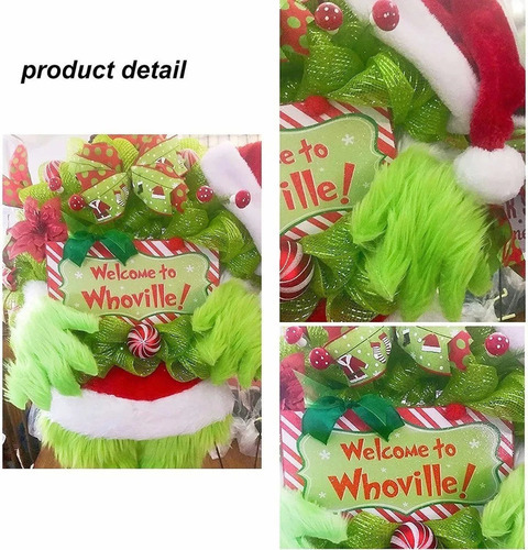 Guirlanda De Natal Grinch, Enfeite De Pelúcia Ladrão - Imagem 6