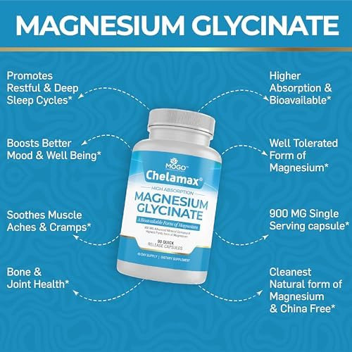 Chelamax Magnésio Glicinato 900mg Para Um Sono Reparador, Cã - Imagem 2