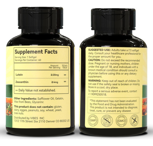 Suplementos Eazgoo Lutein Para Olhos, Luteína 20mg, Suplemen - Imagem 7