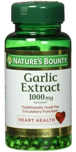 Extrato De Alho Natures Bounty 1000 Mg Cápsulas Gelatinosas - Imagem 2