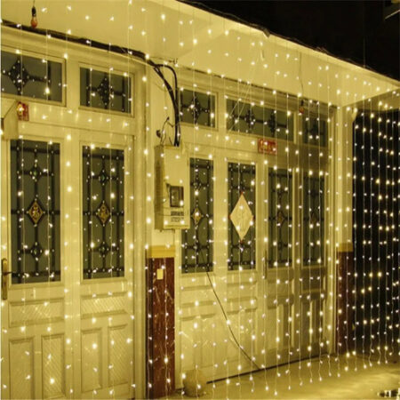 Lâmpada Solar De 3mx3m 300leds Luzes De Cortina Impermeáveis — foto 3 Lâmpada Solar De 3mx3m 300leds Luzes De Cortina Impermeáveis — foto 3
