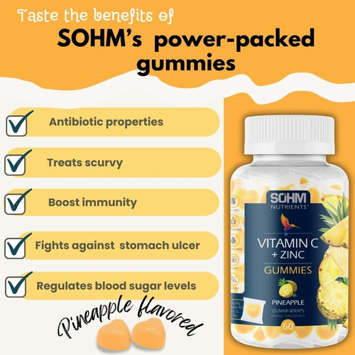 Sohm Adiciona Vida Às Vidas Gomas De Vitamina C Mcg + Zinco - Imagem 2