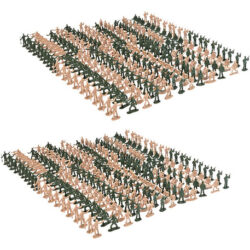 720 Pçs / Set 1/72 Soldados De Plástico Estatueta Modelo