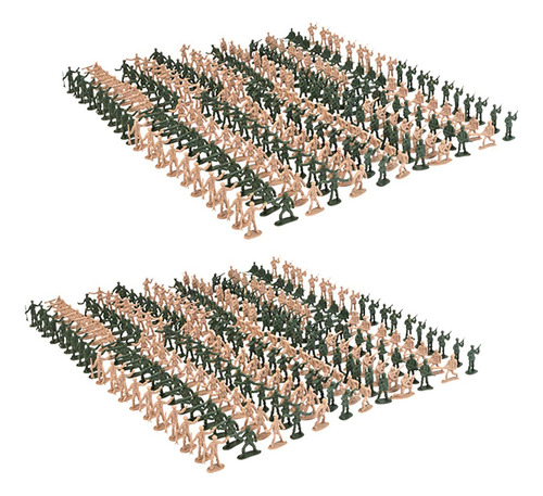 720 Pçs / Set 1/72 Soldados De Plástico Estatueta Modelo