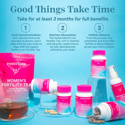 Chá De Fertilidade Orgânica Pink Stork - Suporta Concepção P - Imagem 6