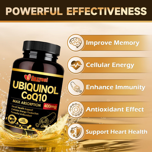 Ubiquunol Coqmg Softgels Com Vitamina E & Ômega-3, Coenzima - Imagem 3