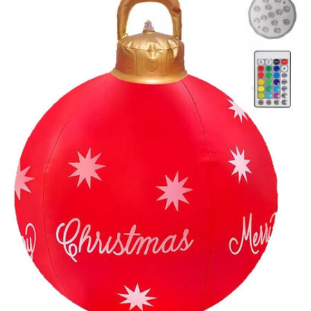 Enfeites De Bola Decorados De Natal Infláveis De Pvc Grandes - Imagem 56