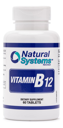 Vitamina B-12 Marca Natural Systems, 1000 Mcg, 60 Pastilhas