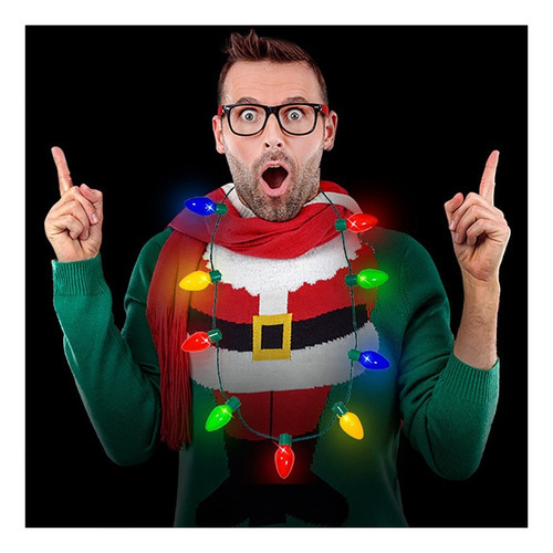 Colar De Luzes Led De Natal, 5 Peças, Com Corrente De Cor - Imagem 6