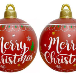 Bola Gigante De Decoração De Pvc Inflável De Natal De 65 Cm,