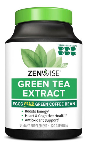 Cápsulas De Extrato De Chá Verde Zenwise Health Egcg - Foco
