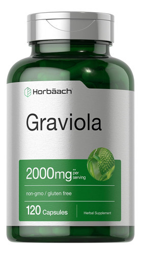 Extrato De Graviola 2000 Mg 120 Cápsulas | Não Ogm, Sem Glút
