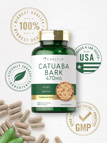 Extrato De Casca De Carlyle Catuaba | 470mg | 120 Cápsulas | - Imagem 4