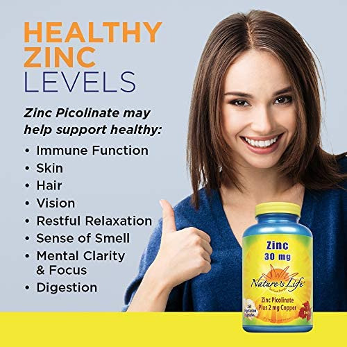 Natures Life Picolinato De Zinco 30mg | Mais 2 Mg De Cobre - Imagem 3