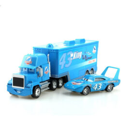 2 Peças Caminhão Contêiner Disney Nº 43 E Carro De Corrida