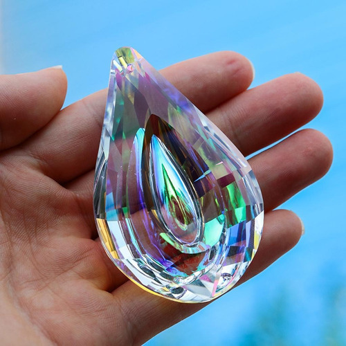 90mm Grande Bola De Cristal Prisma Pingente Gota Bead Para - Imagem 9