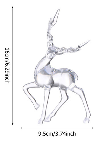 Alce Cristal Figurines Ornamentos Coleção Feriado Decoratio - Imagem 9