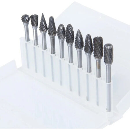 Kit 10 Ponta Montada Fresa Tugstênio Retifica Metal - Imagem 7