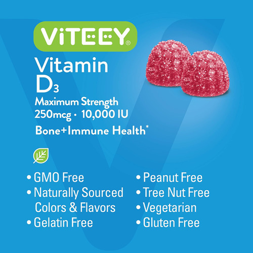 Gomas De Vitamina D3 Para Adultos E Adolescentes - 10.000 Ui - Imagem 5