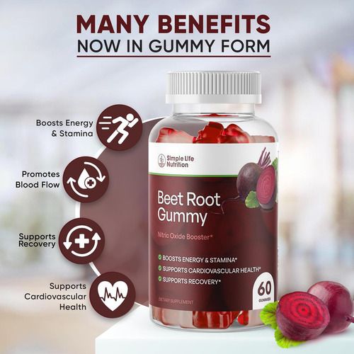 Gomas De Raiz De Beterraba Orgânica Simple Life Nutrition - - Imagem 2