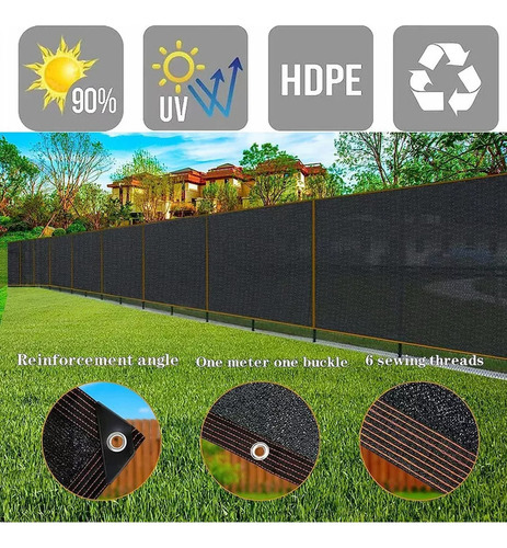 Para Tecido Sombreamento Sombrite Garagem 90% 3x5m Ilhos - Imagem 5