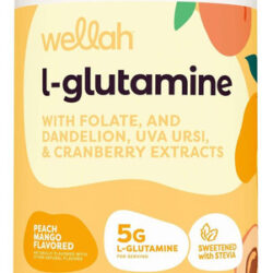 Wellah L-glutamina Pêssego Manga (50 Porções) - 5g L-glutami