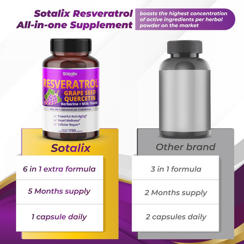 Resveratrol 24.000 Mg Com Semente De Uva + Quercetina Berber - Imagem 3