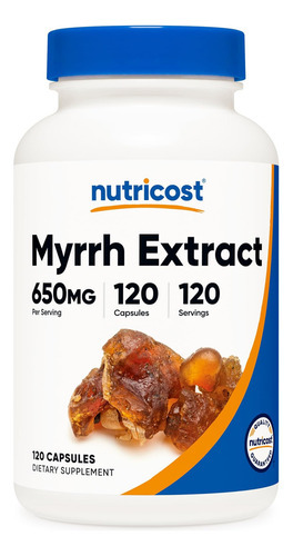 Cápsulas De Extrato De Mirra Nutricost 650 Mg, 120 Cápsulas