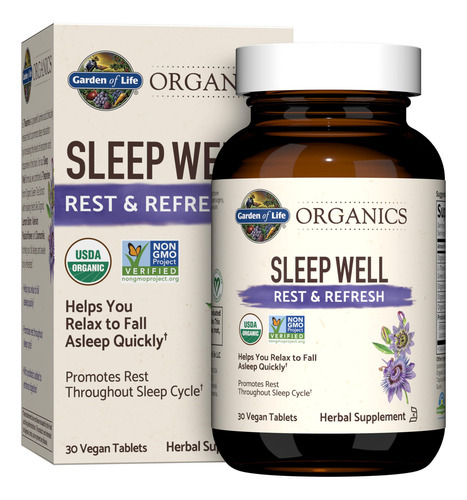 Suplemento Garden Of Life Organics Sleep Well 30 Comprimidos