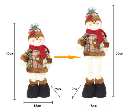 Decorações De Natal Decoração De Boneca Retrátil Interna - Imagem 3