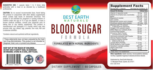 Suplemento De Açúcar No Sangue Best Earth Naturals Advanced - Imagem 3