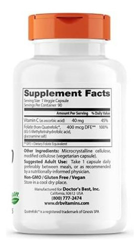 Vitamina B-12/ Doctors Best/ 90 Cápsulas - Imagem 2