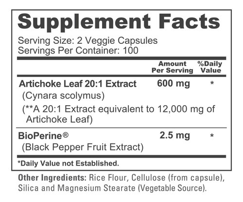 Suplemento De Extrato De Alcachofra Nusapure 12000mg 200 Cáp - Imagem 5