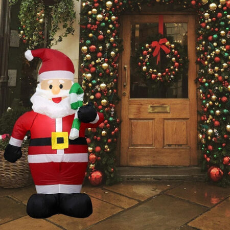 Papai Noel Inflável Brinca A Boneca Luminosa Da Decoração - Imagem 3