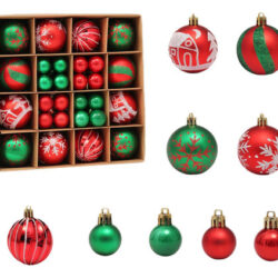 44 Bolas Penduradas Coloridas Para Árvore De Natal, Suprimen