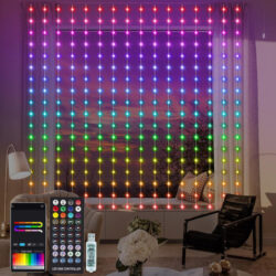 Cortina Bluetooth Rgb Inteligente Led String Lights Garlligh