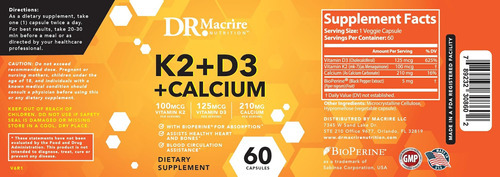 Dr. Macrire Nutrition Vitamina D3 K2, 5000 Ui De Vitamina D3 - Imagem 4