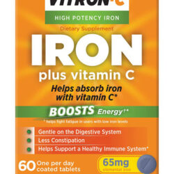 Suplemento De Ferro Vitron-c De Alta Potência 65 Mg + Vitami