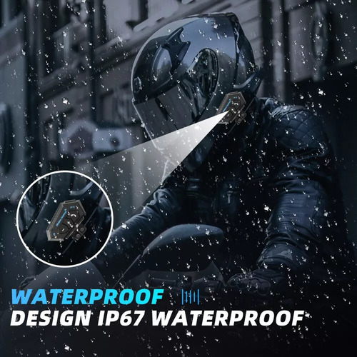 Fone De Ouvido Sem Fio Bluetooth À Prova D"água Para Capacet - Imagem 6