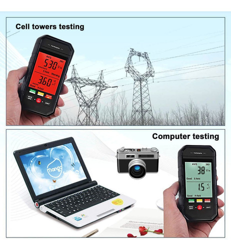 Testador De Radiação Eletromagnética Digital Lcd Emf Detecto - Imagem 5