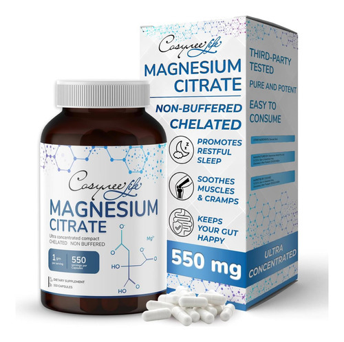 Cápsulas De Citrato De Magnésio 550mg | Citrato De Magnésio