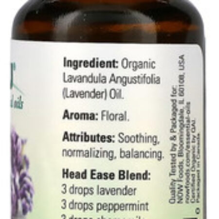 Óleo De Lavanda Now Foods 30 Ml Orgânico Importado 5un - Imagem 3