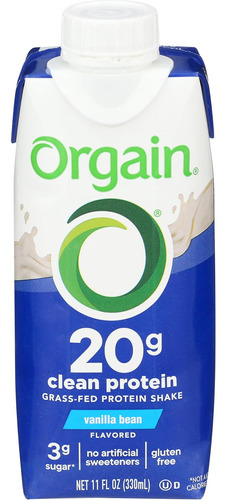 Orgain Whey Protein Shake Baunilha, 11 Onças
