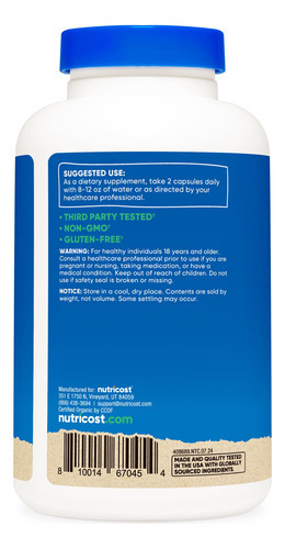 Suplemento Nutricost Cinnamon Ceylon 150 Cápsulas 1200 Mg - Imagem 4