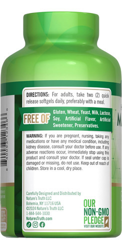 Natures Magnésio Citrato Softgels | 250mg | 120 Contagem | A - Imagem 7