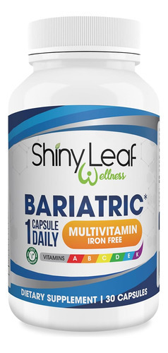 Cápsulas Multivitamínicas Bariátricas Shiny Leaf Sem Ferro