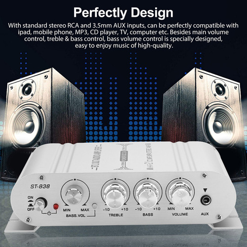 - Amplificador Estéreo De Áudio Automotivo 12v 400w - Imagem 6