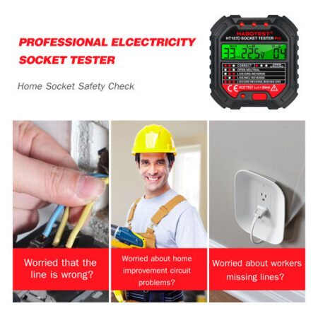 Verificador Da Tomada De 90-250v Gfci Com Exposição Habotest - Imagem 5